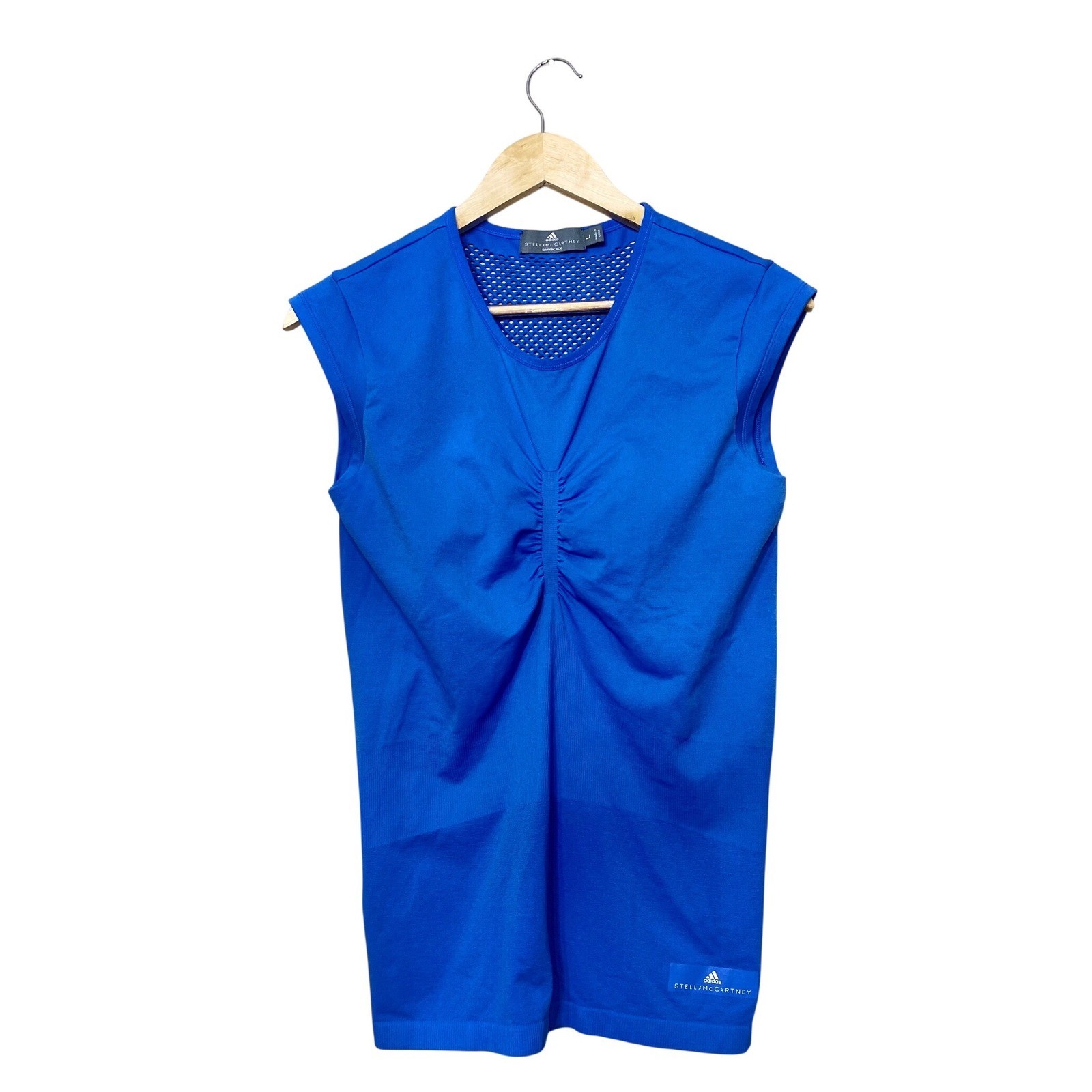 Adidas Stella McCartney Barricade Blue Mesh Athletic Tank Top Women Large
