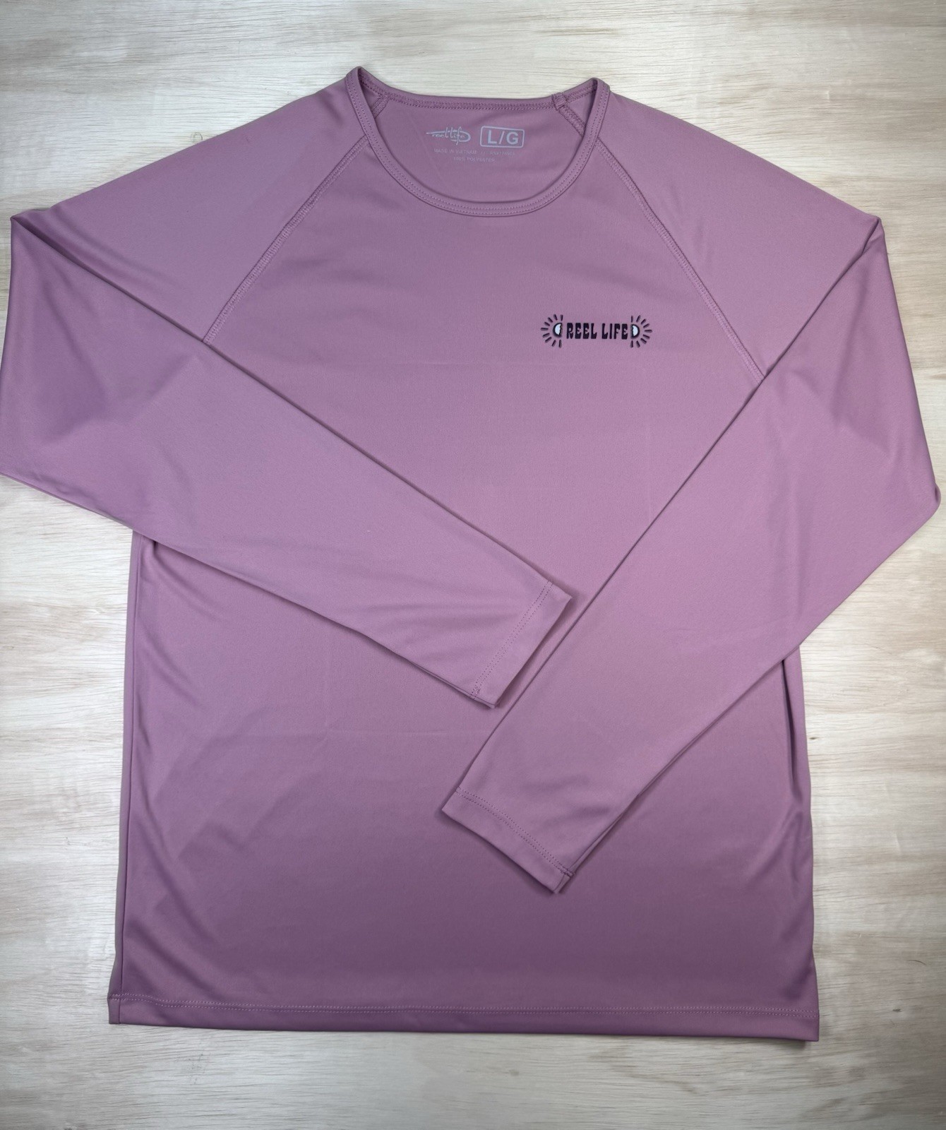 Reel Life Womens Large Long Sleeve Performance Fishing Boating Beach Hiking.
