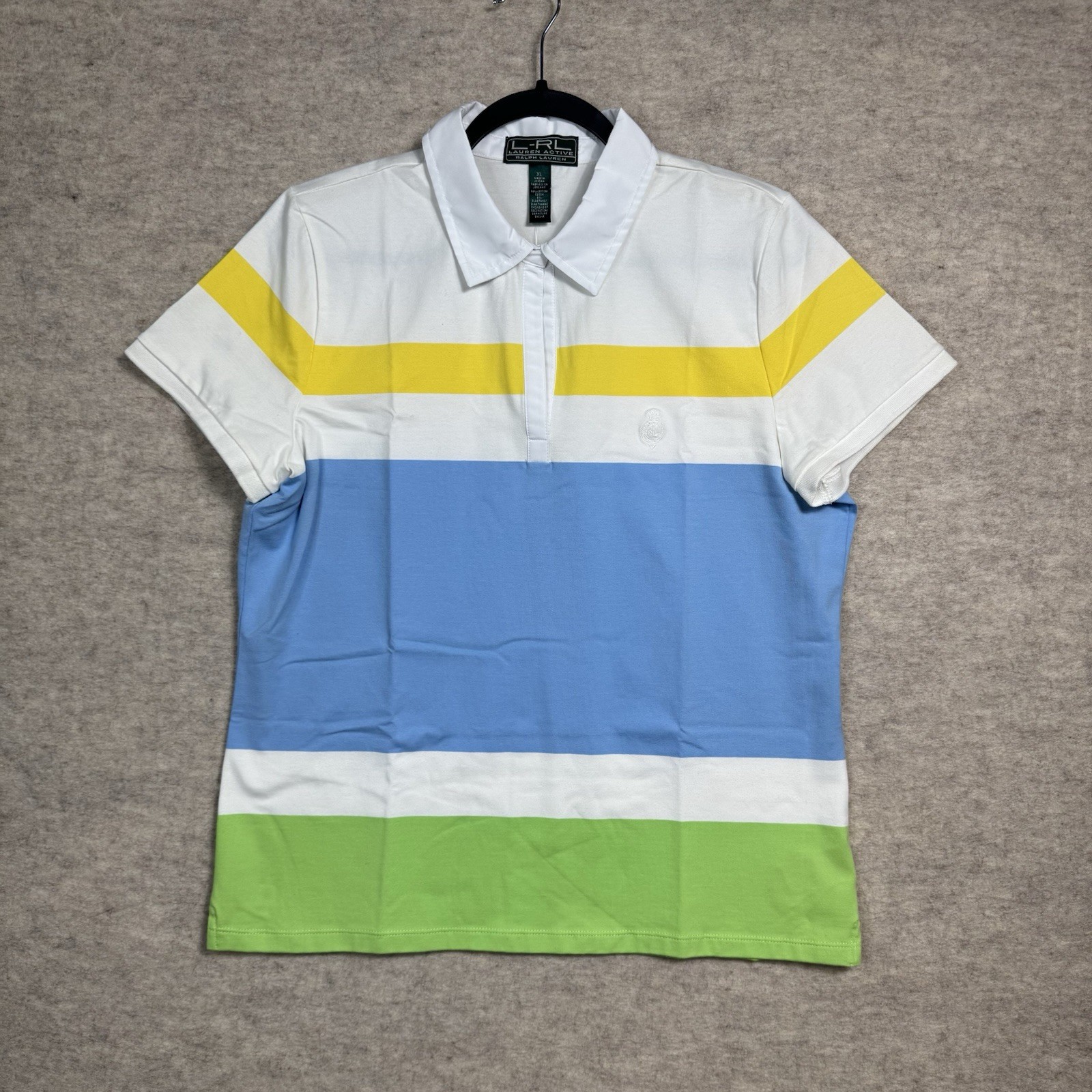LRL Active Lauren Ralph Lauren Women’s XL Color Block Polo Shirt