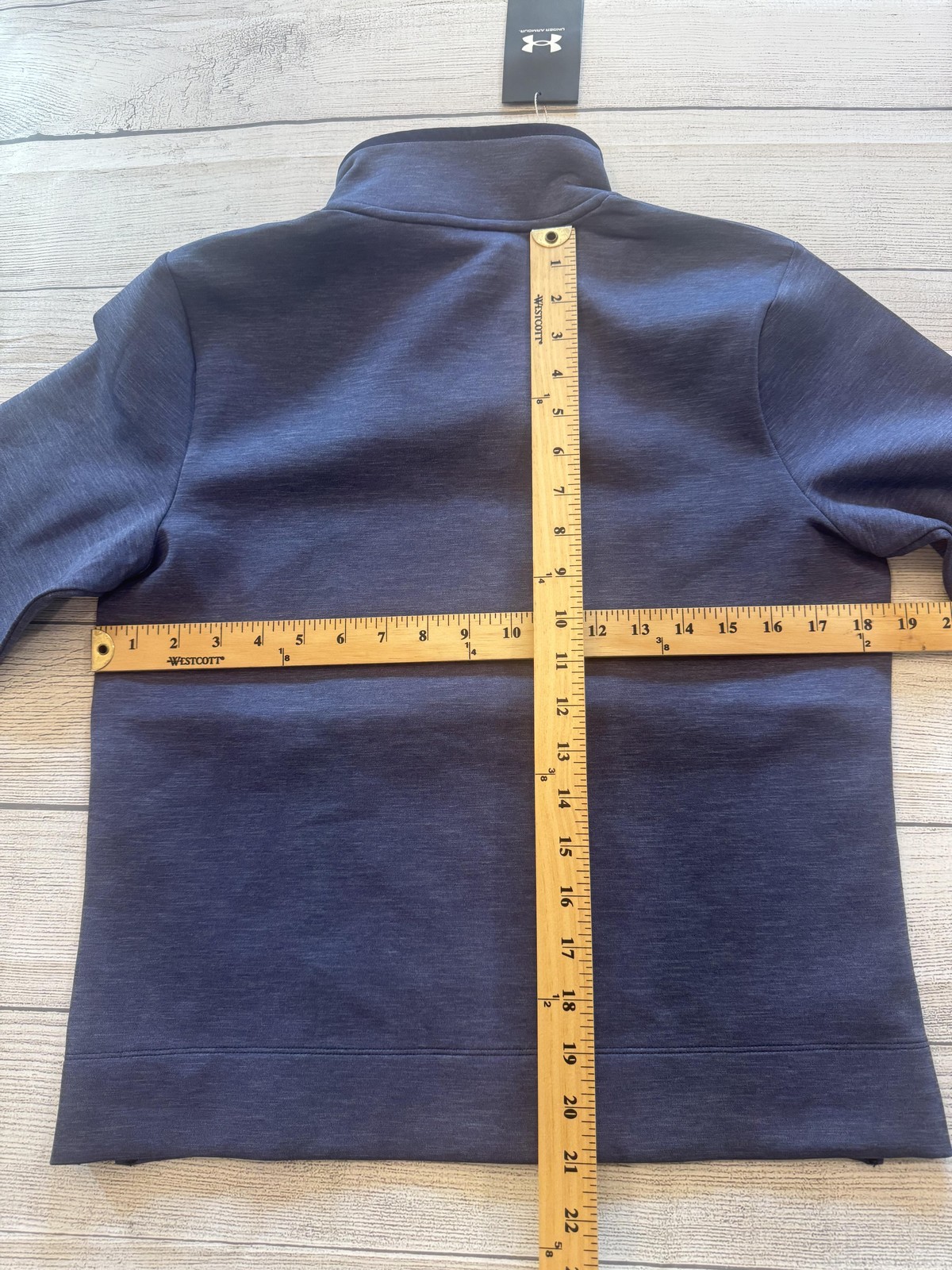 Under Armour Sweater Womens Medium Navy Blue Golf Quarter Zip Pullover Stretch