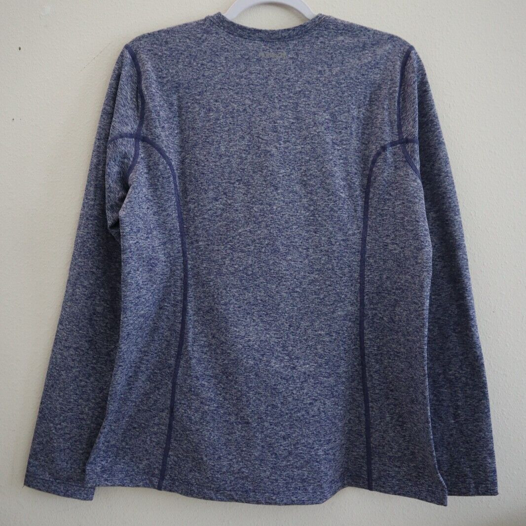 Hurley HA32KT000 Women’s Sz Medium Blue Depths Heathered L/S Trail Tee Shirt $58