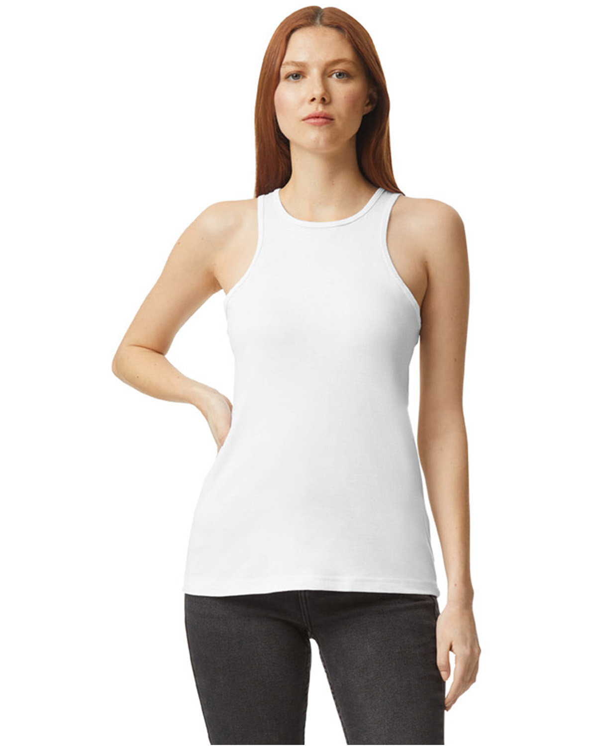 American Apparel Ladies CVC Racerneck Tank – 101CVC