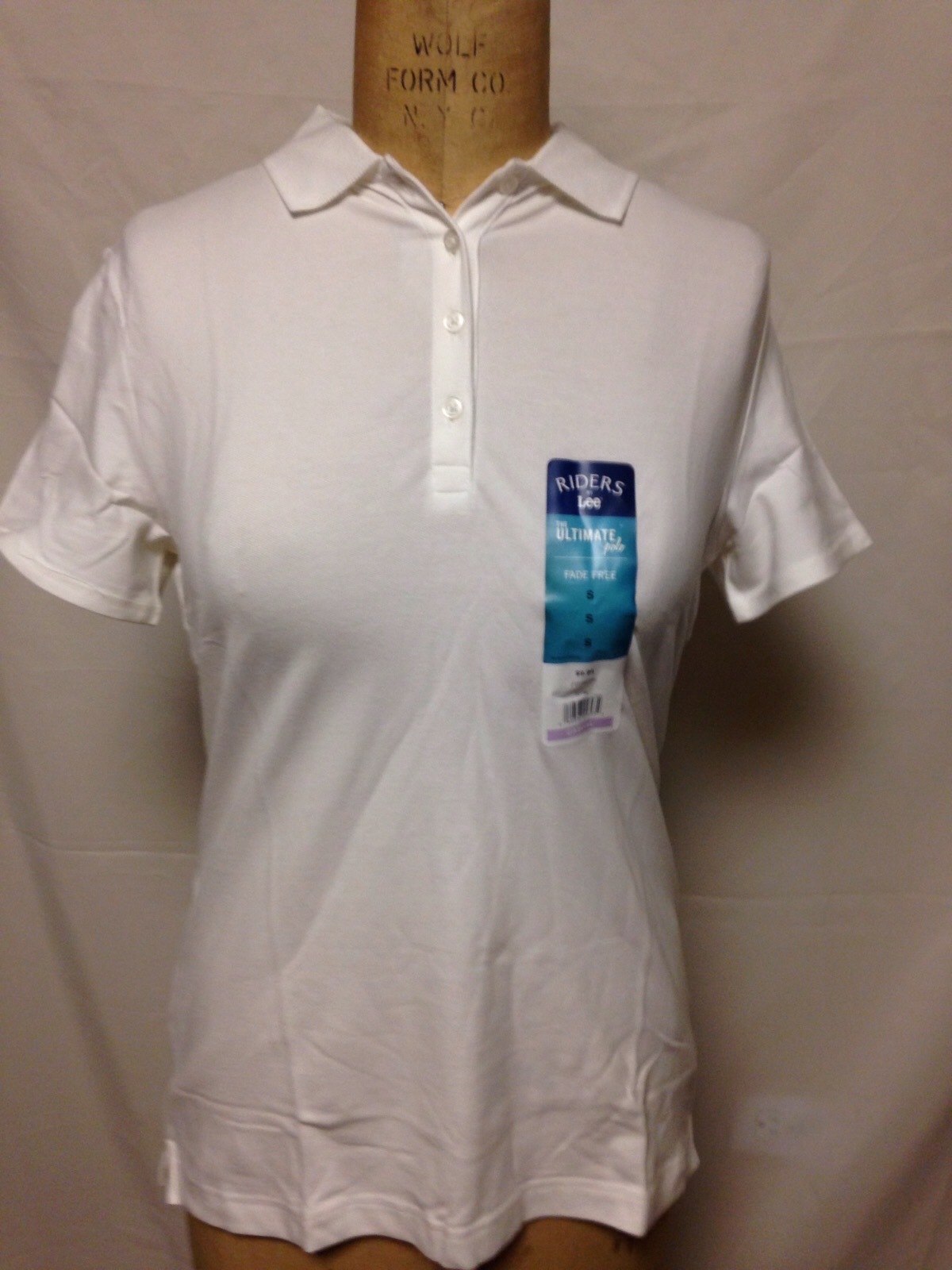 Riders by Lee Sleeveless Polo Top S White NWT