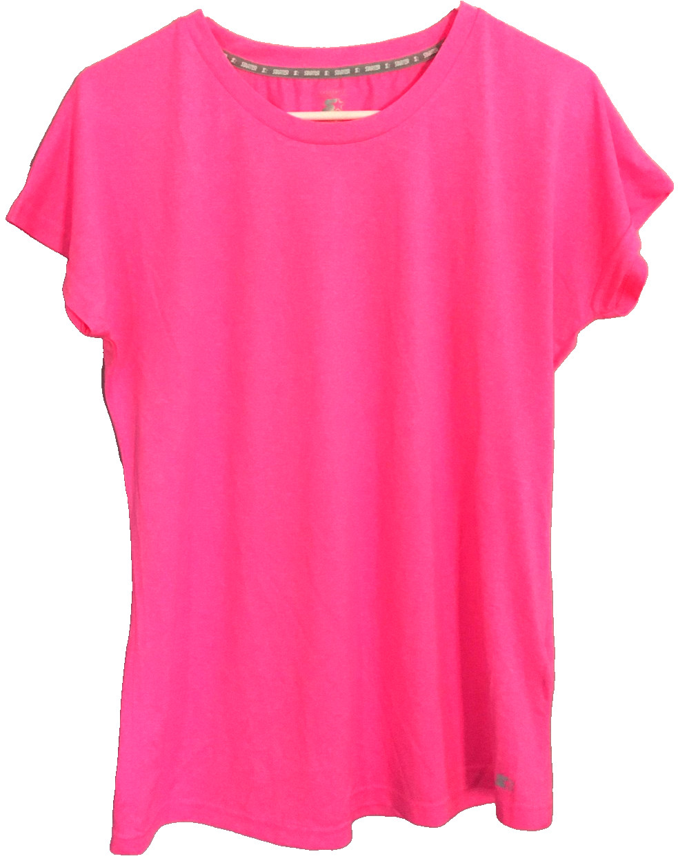 Starter Shirt Womens Large Neon Pink Dri-Star Athletic Running Tee Top Workout