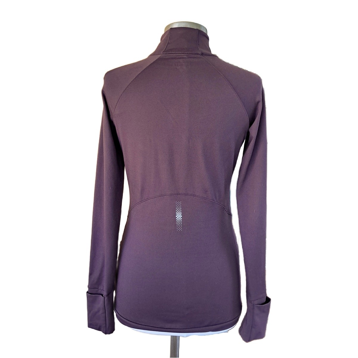 ATHLETA Superluxe Mock Zip Neck Pullover Top XS Wild Raisin Active Athletic
