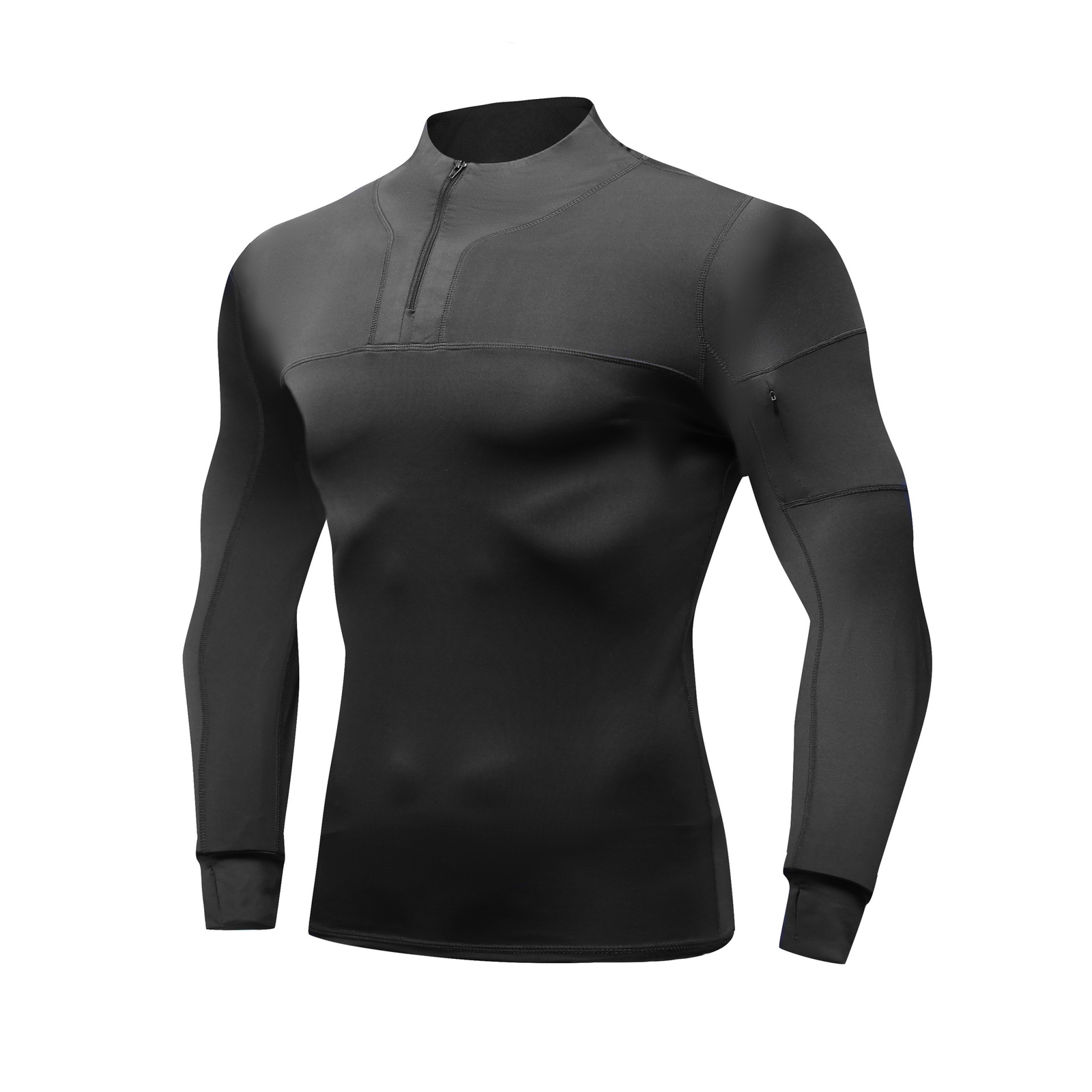 ZONBAILON Men’s Winter Thickened Long-sleeved Outdoor Sports Fitness Clothes