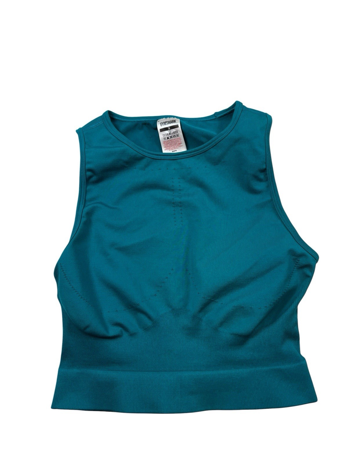 Teal Gymshark Athletic Crop Top Sports Bra Gym Running Training Women’s S Small