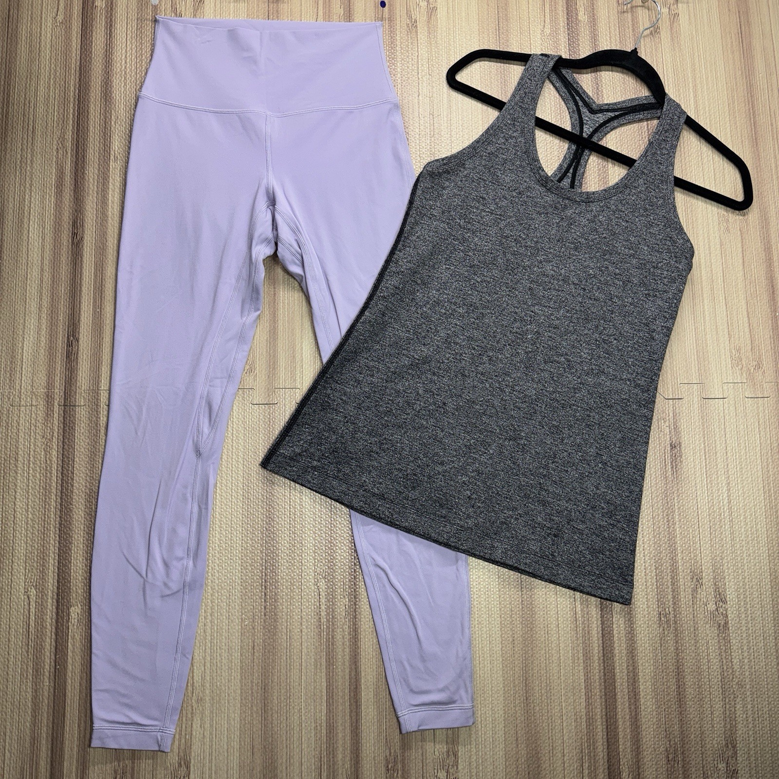 Lululemon 2 Piece Lot Align High Rise Pant 28 Lilac Smoke & Racerback Tank Size6