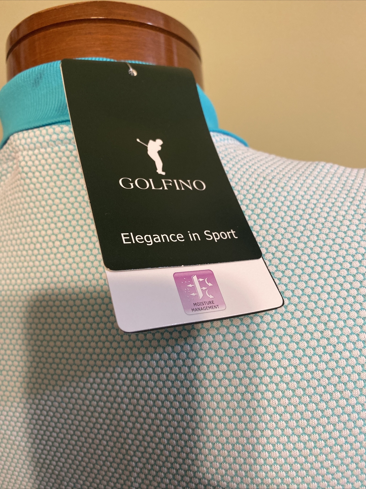 NWT Golfino Ladies Bubble Jacquard golf Polo shirt 8239622 533 Blue 6 8 10 12
