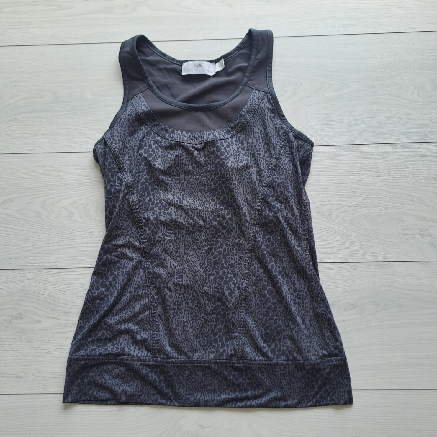 Adidas by Stella McCartney Grey Animal Print Athletic Tank Top Size M (EU 38)