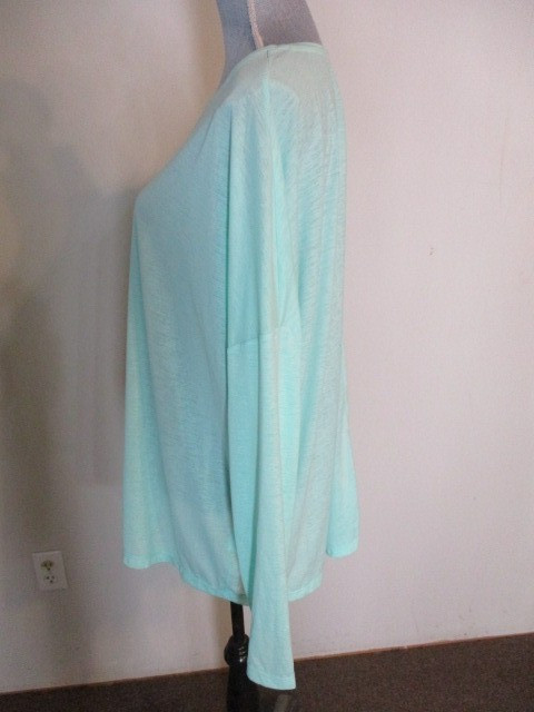 Zella FAB! Split Back Recycled Polyester L/S Tunic Top in Mint Green Plus 1X