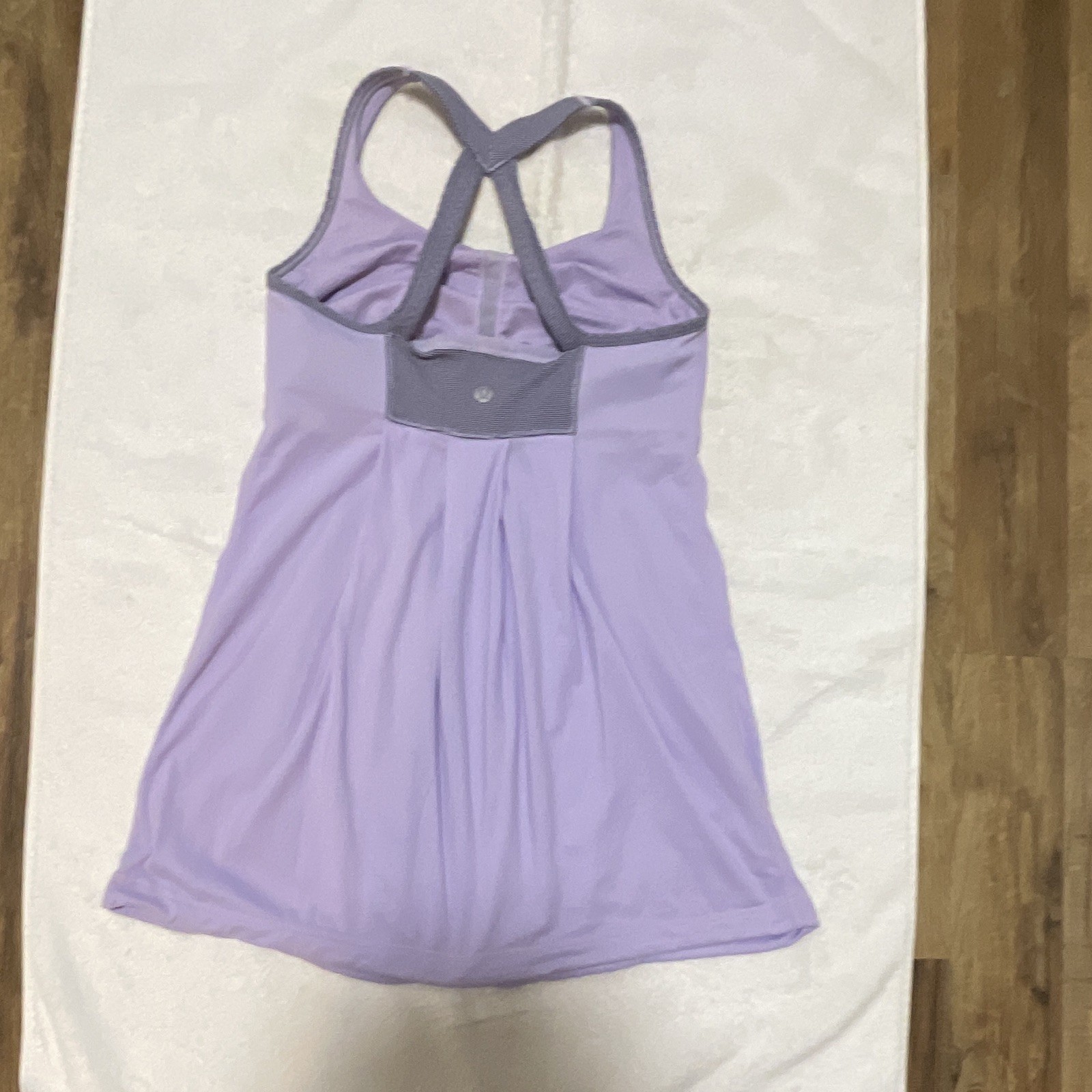 lululemon Purple/Gray Solid Racerback Scoop Neck Stretch Tank Activewear 6