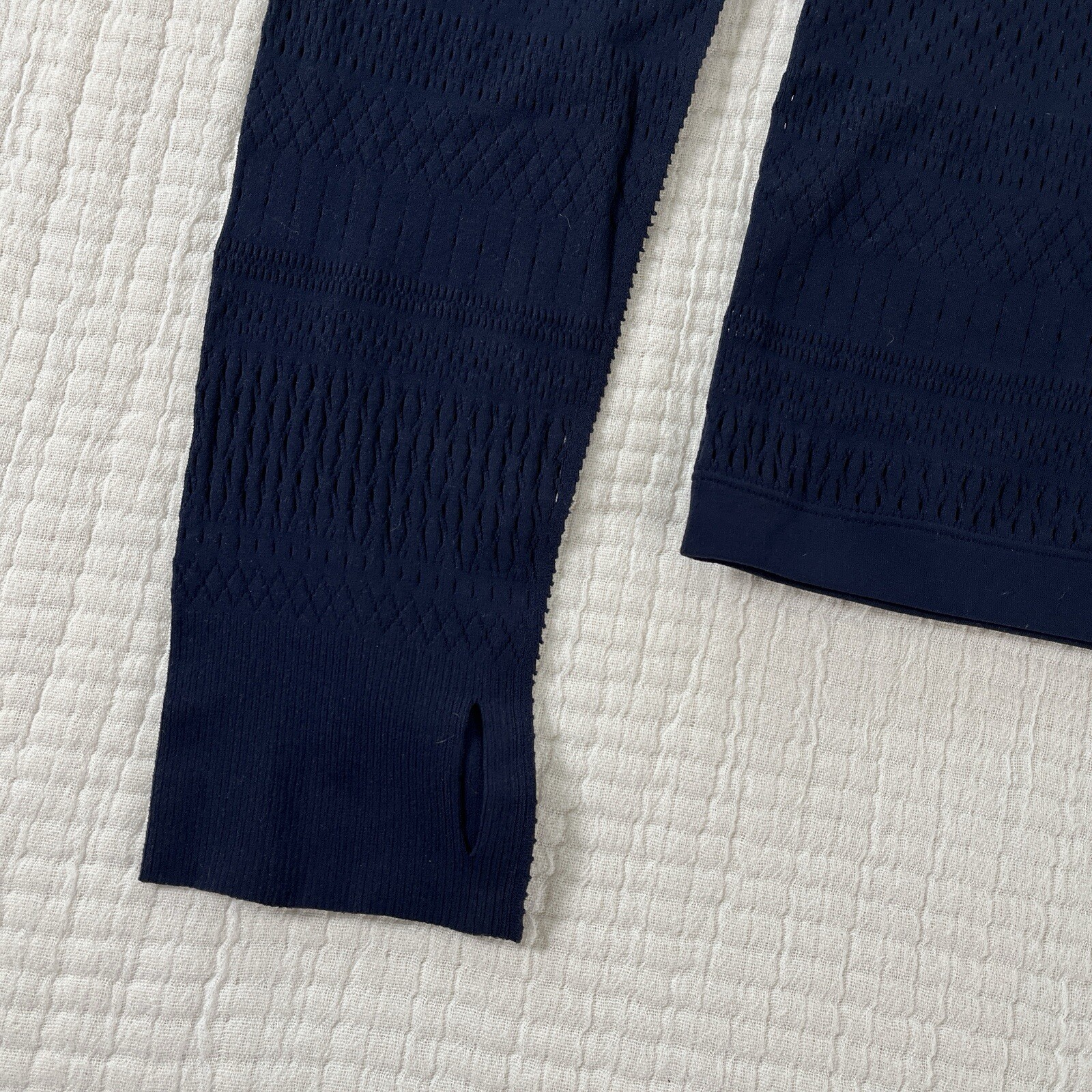 Fabletics Top Womens 2XL 18 20 Blue Briella Macreme Sculptknit Active Gym NEW