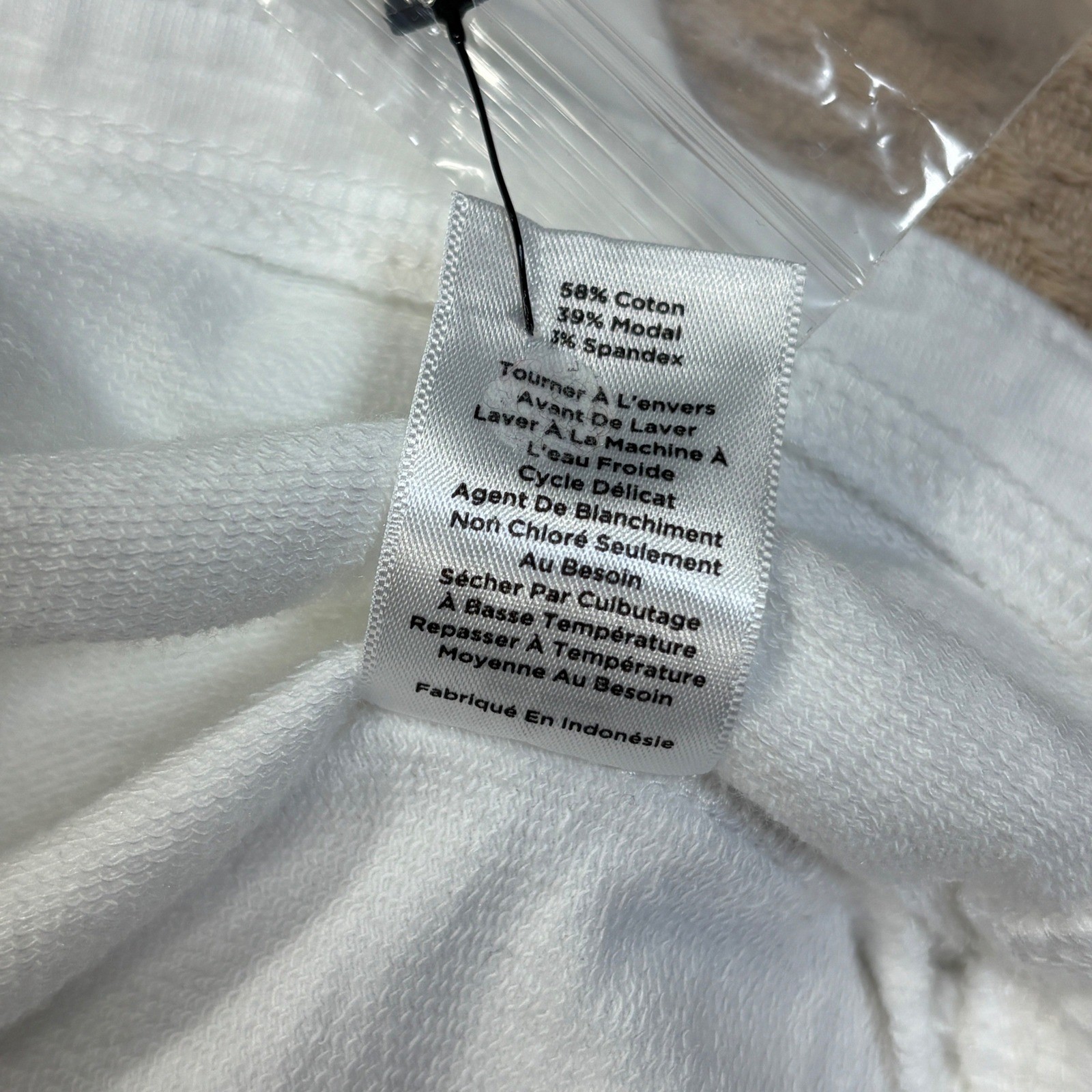 T by Talbots White Slub Henley Pullover UPF 50+ Kangaroo Pocket Top Women 1X NEW