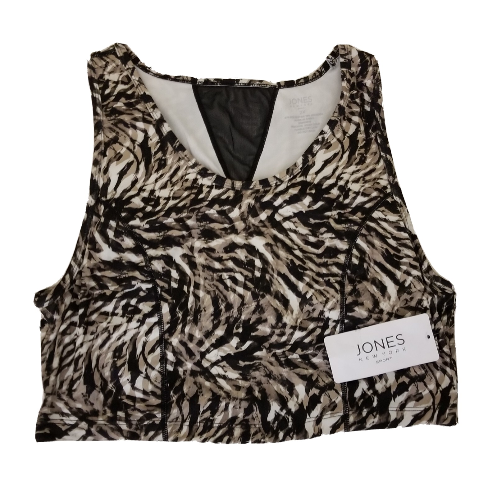 Jones New York Sport Women Active Athletic Tank Top Plus Size 2X Stretch NEW