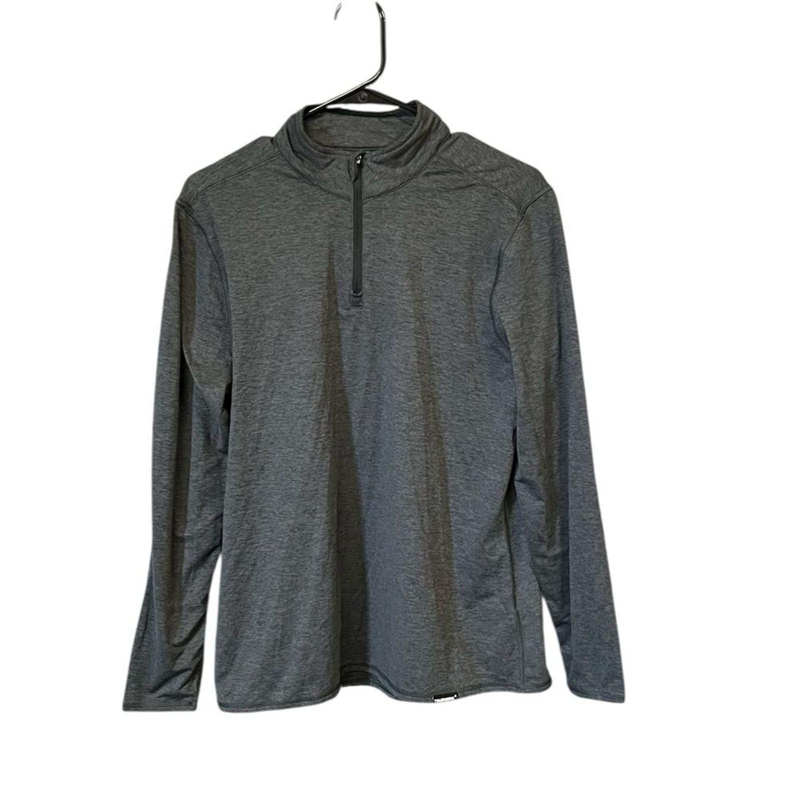 Truewerk 1/4 zip pullover top women L gray performance workwear activewear