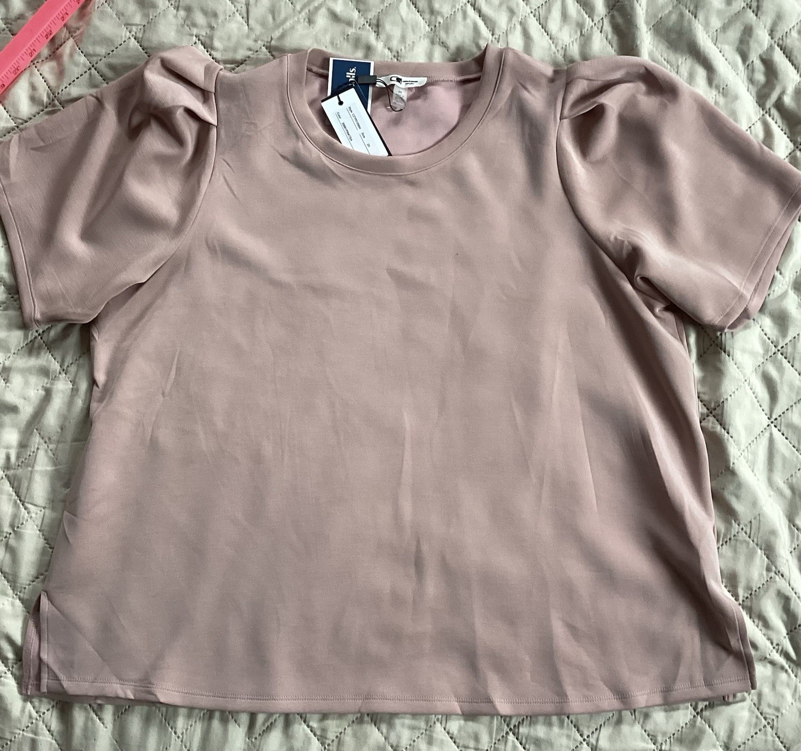 CABLE & GAUGE SPORT Soft Pink Blouse Top, Women’s 2X, NWT
