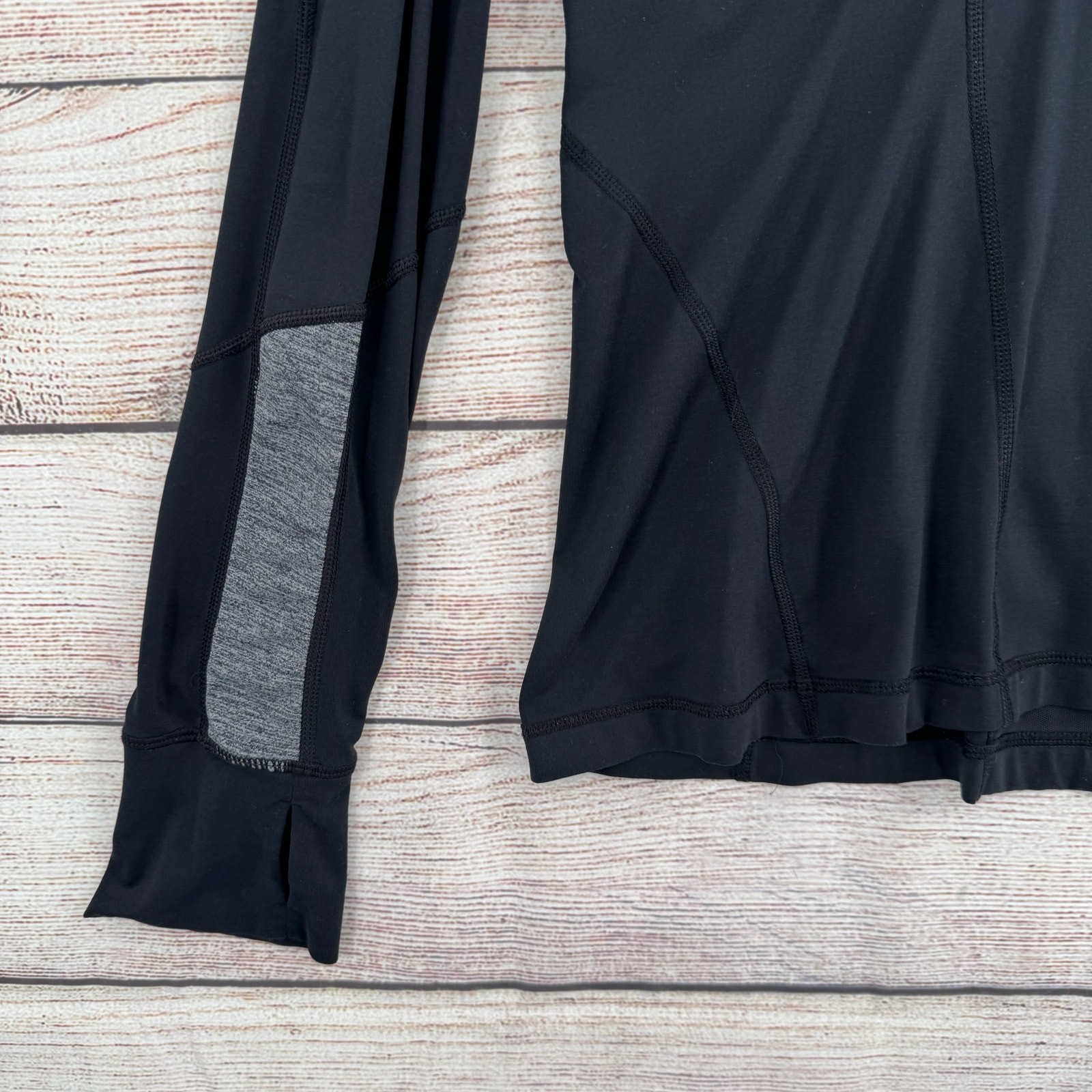 Lululemon 1/2 Zip Running Pullover Jacket Womens 6 Black Stretch