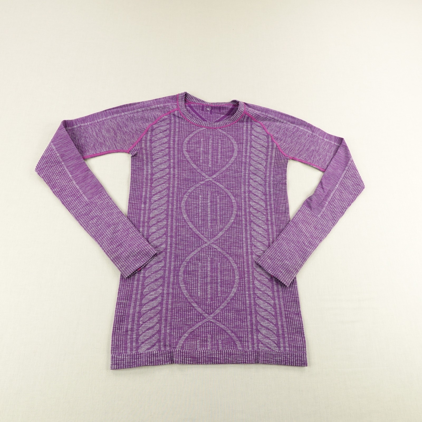 Lululemon Shirt Womens 6 Ultra Violet Purple Rest Less Seamless Athletic Top