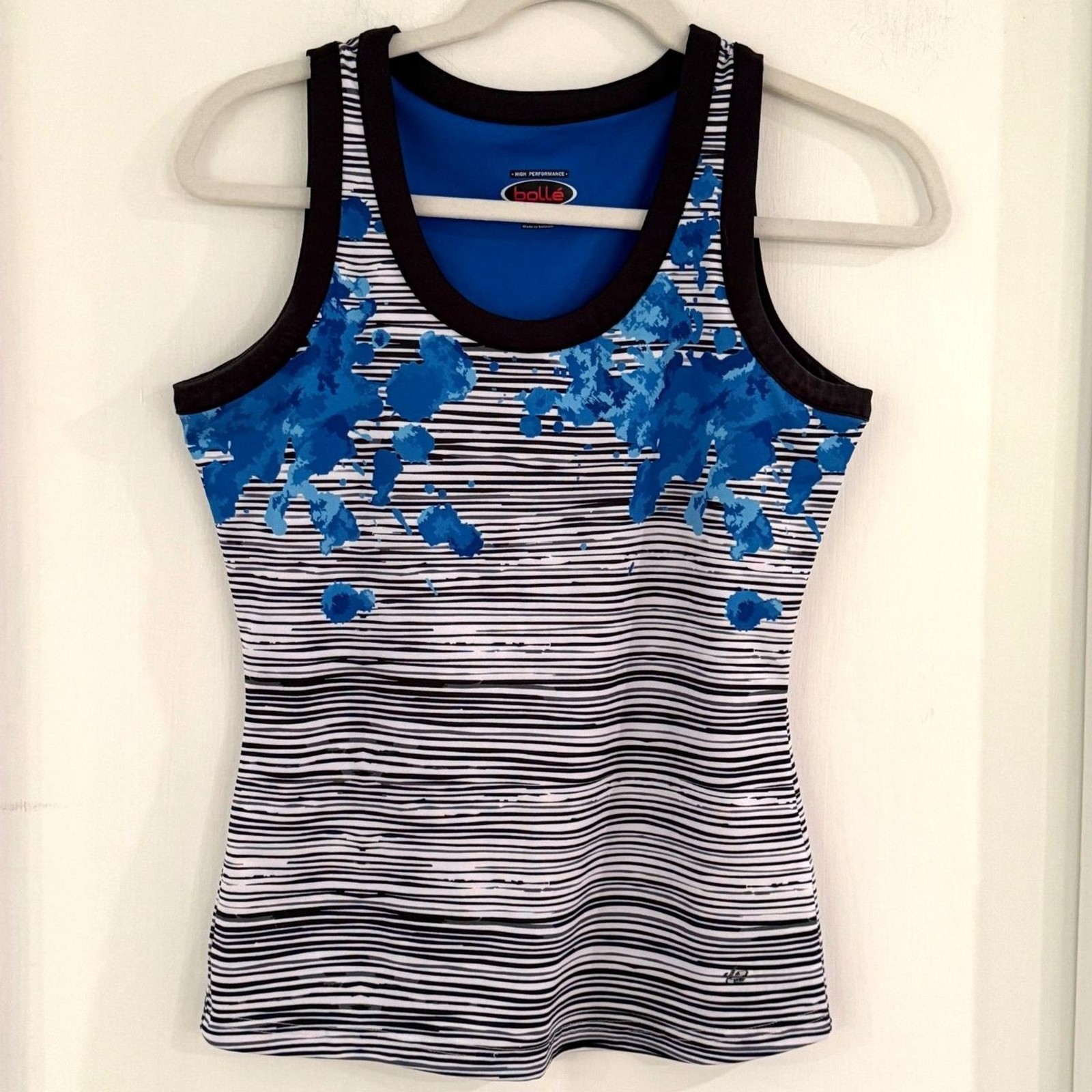 Bolle Tank Top Womens Small High-Performance Activewear Striped Scoop Neck