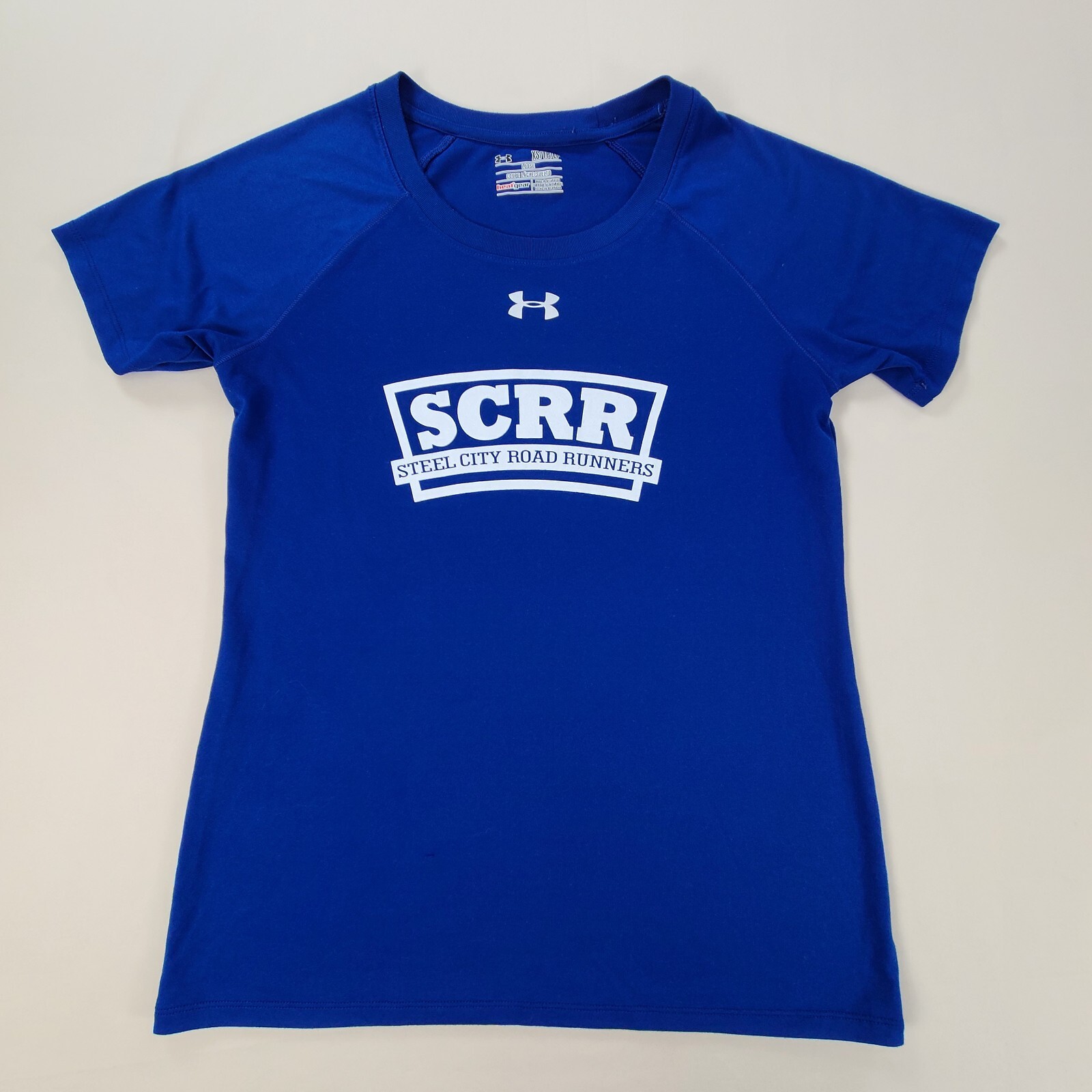 Under Armour Shirt Womens Extra Small Blue HeatGear Lightweight Training Ladies