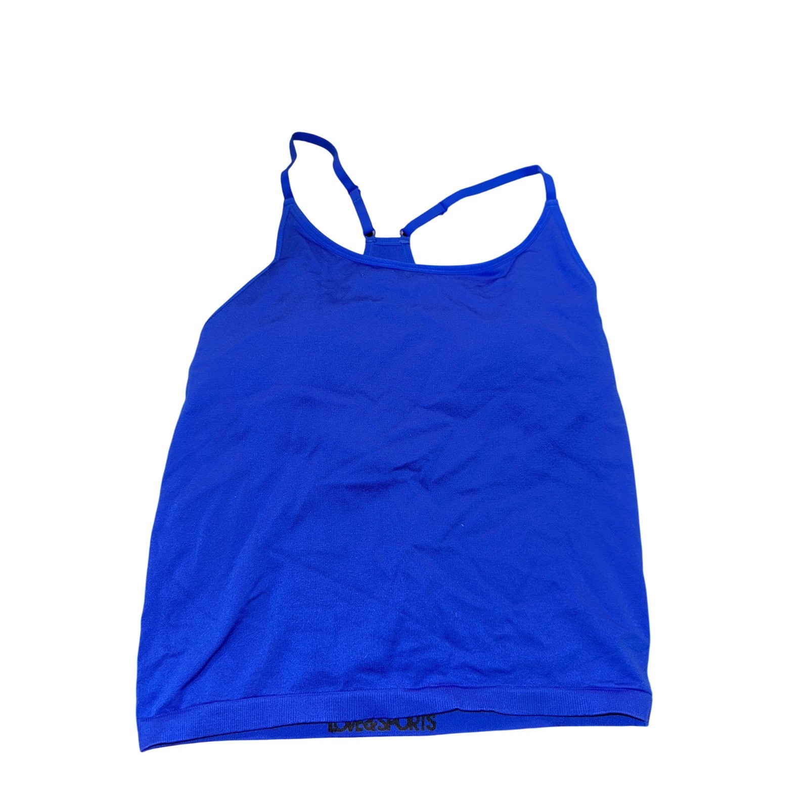 LOVE SPORT Women Blue Racerback Athletic Tank Top Size XL 16 18