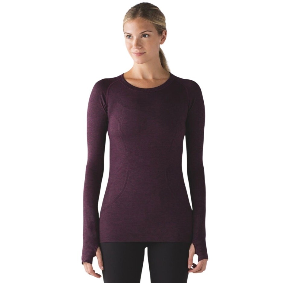 Lululemon Swiftly Tech Long Sleeve Crew Plum Black 4