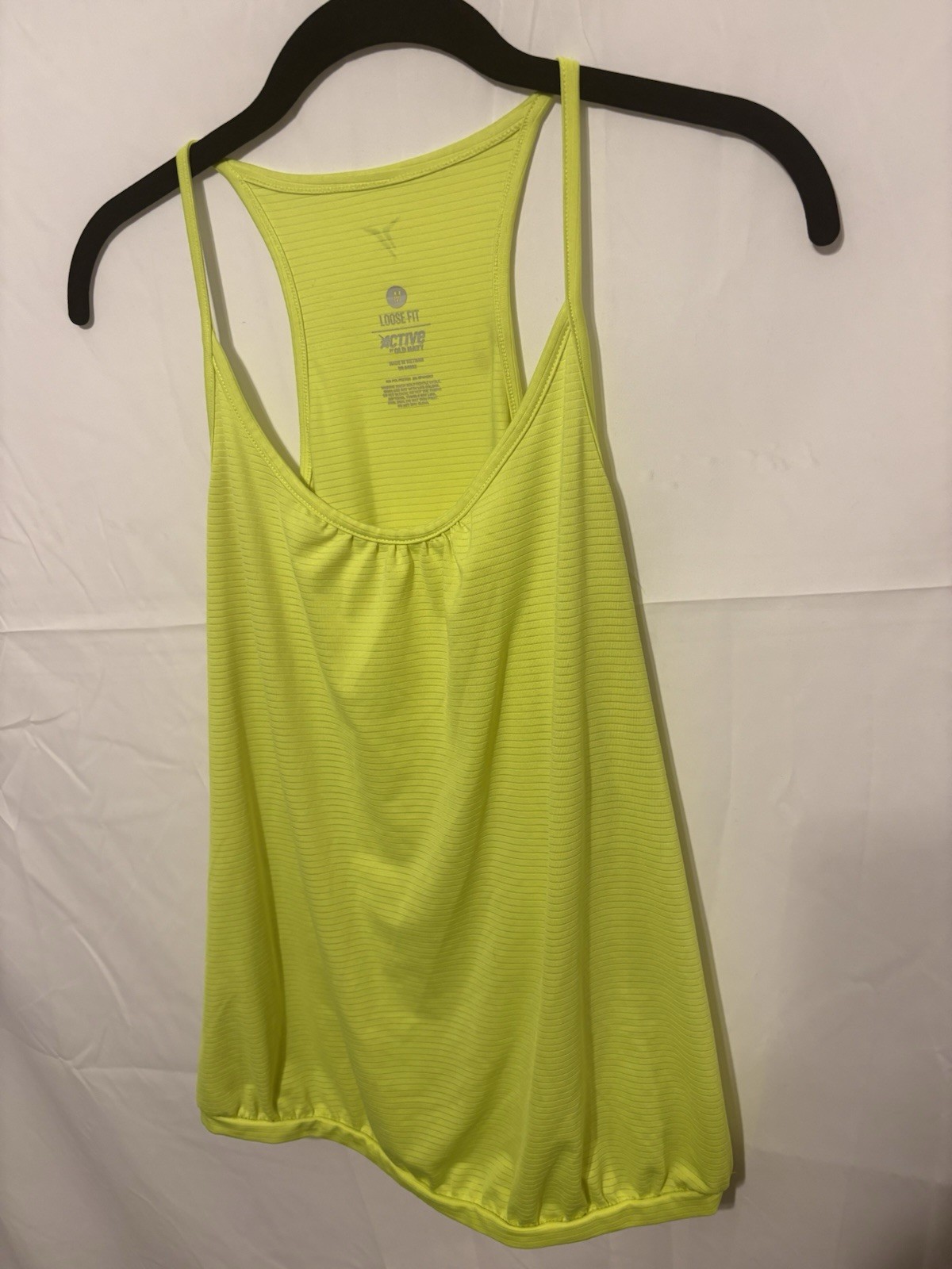 ACTIVE BY OLD NAVY WOMENS ACTIVE LOOSE FIT TANK TOP LIGHT Neon SIZE M