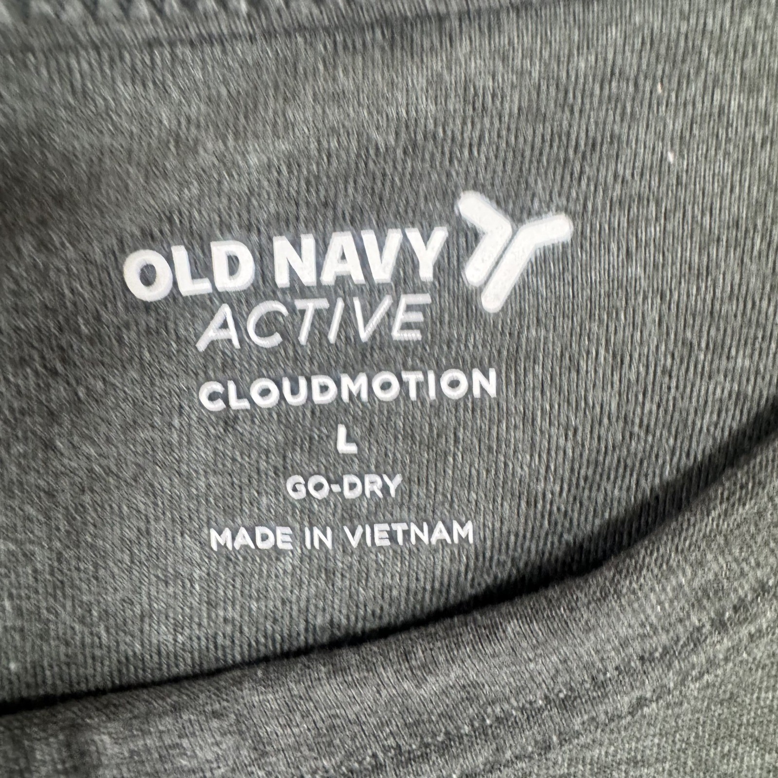 Old Navy Cloudmotion Active Top Large Olive Green Twist Front Go-Dry