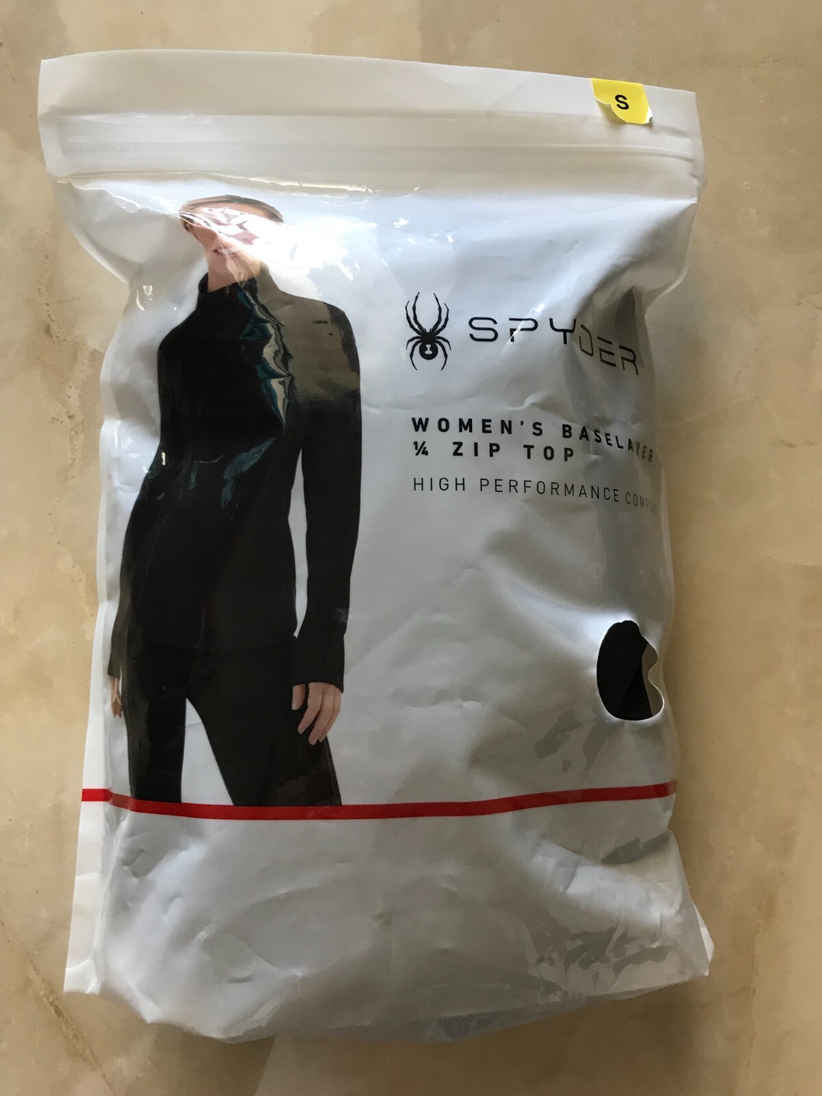 SPYDER Women’s Baselayer 1/4 Zip Top High Performance Comfort Color Black Size S
