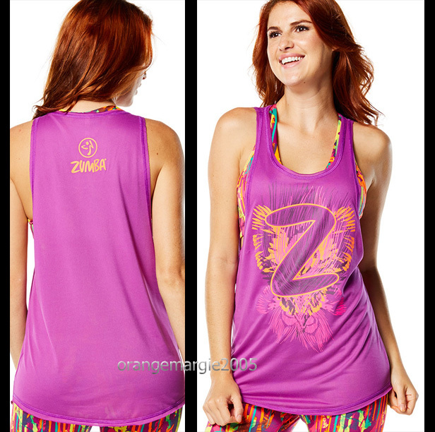 ZUMBA Fitness Rio Loose Tank Top Tee Gorgeous Soft,Lightweight Fabric EliteZWear