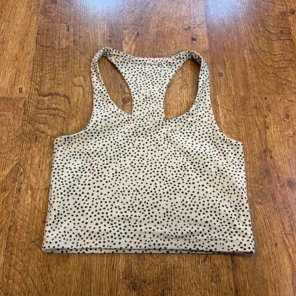 Abercrombie & Fitch speckled racerback cropped tank top