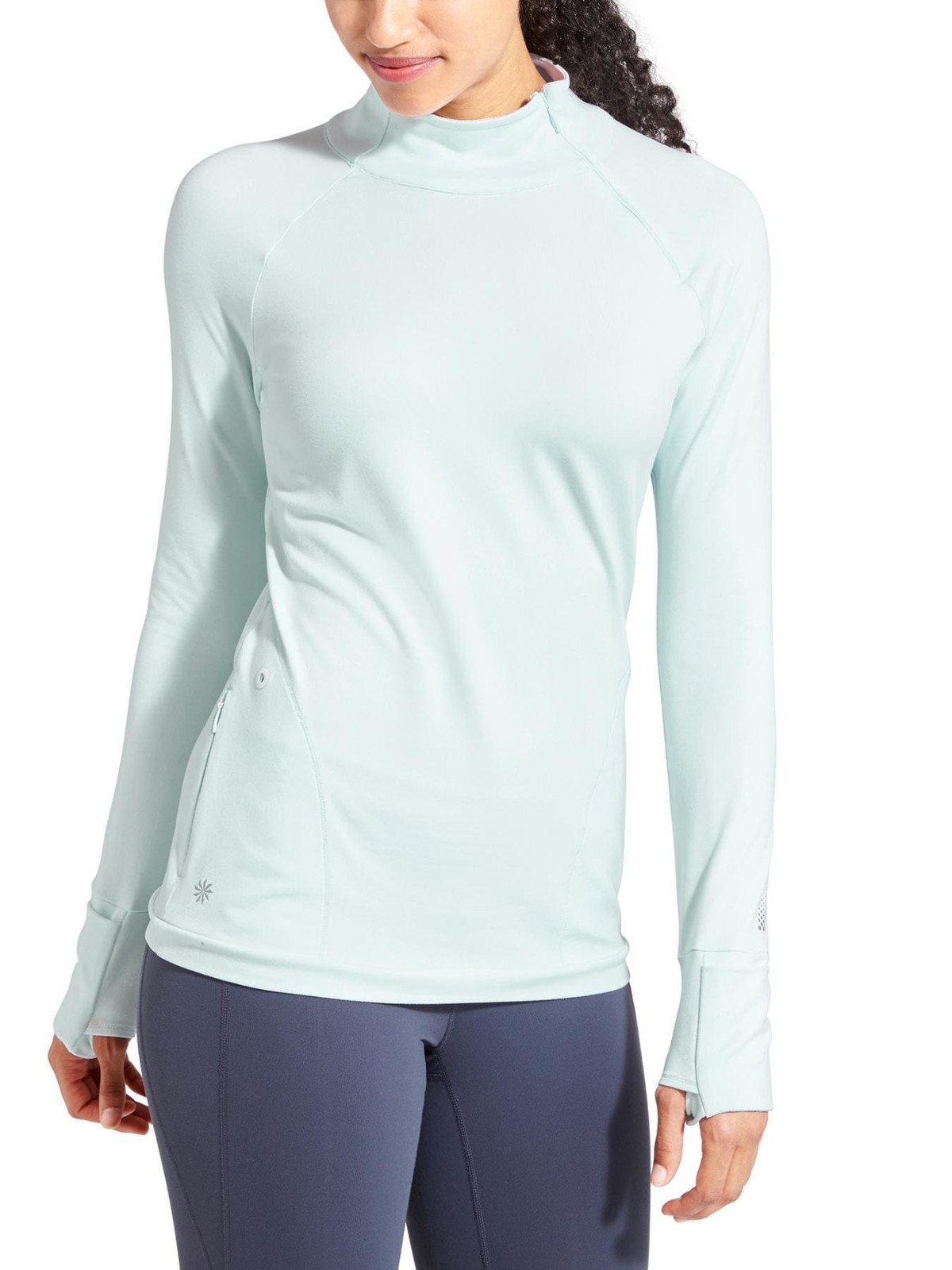 NWT Athleta Superluxe Half Zip Top, Wild Raisin SIZE XS #347817 v823