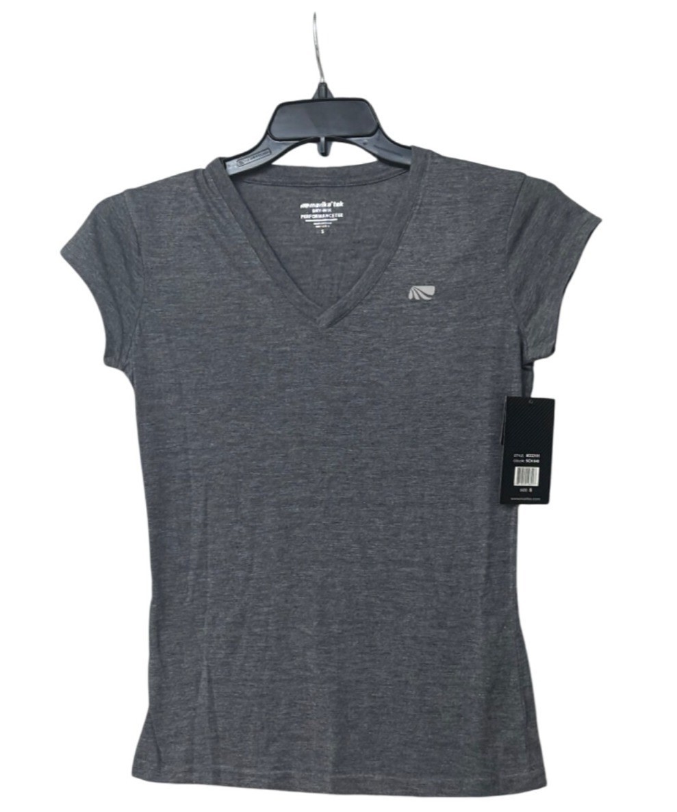 Marika Tek Dry-wik V-neck Performance Tee, Purple heather, Sz. S