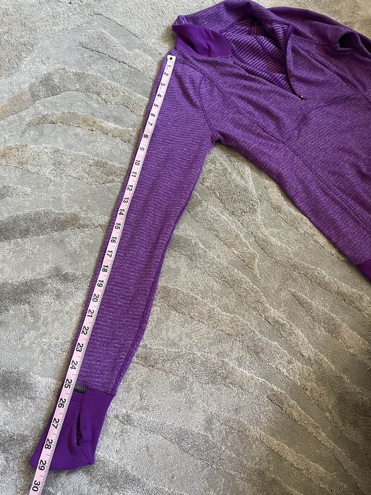 Lululemon Runderful Half Zip Pullover Size 4 Tender Violet Mini Check Pique