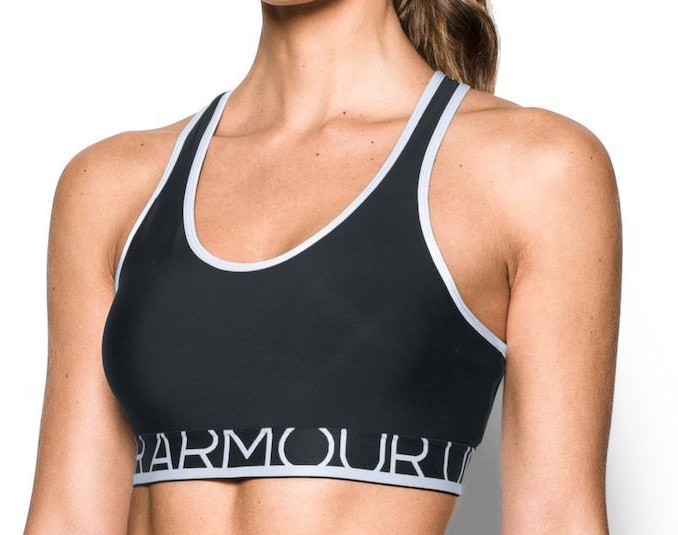 Under Armour Black / White Medium-Impact Sports Bra (1250132) Size XS – NWT