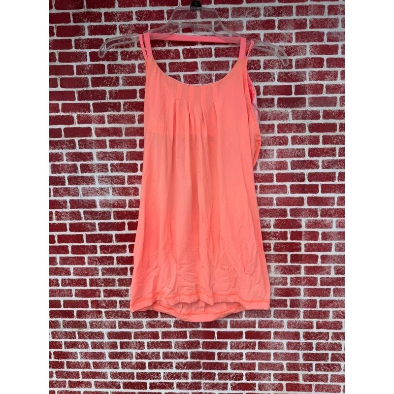 Lululemon Womens Pink Peach Pleated Strappy Back Tank Top Size 6