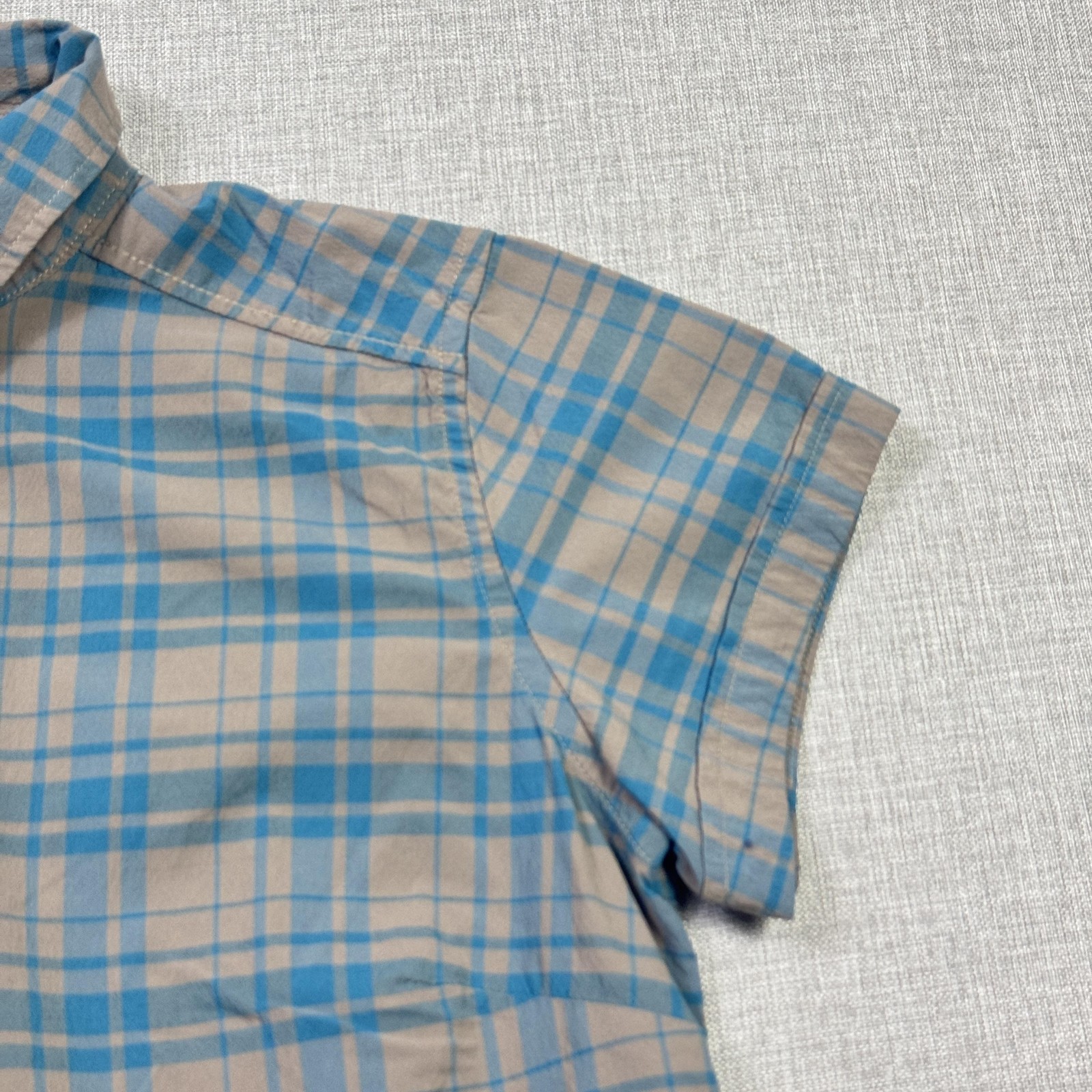 REI Co-op Button-Up Womens Medium Multicolor Plaid Short Sleeve Collared Hiking