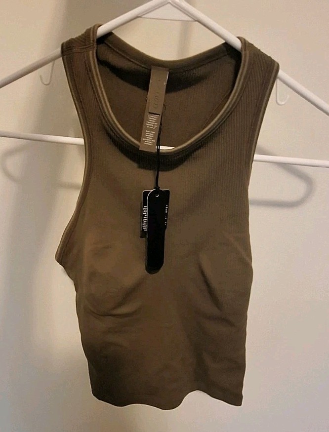 Large Nike Skims Ribbed Seamless Racer Front Tank