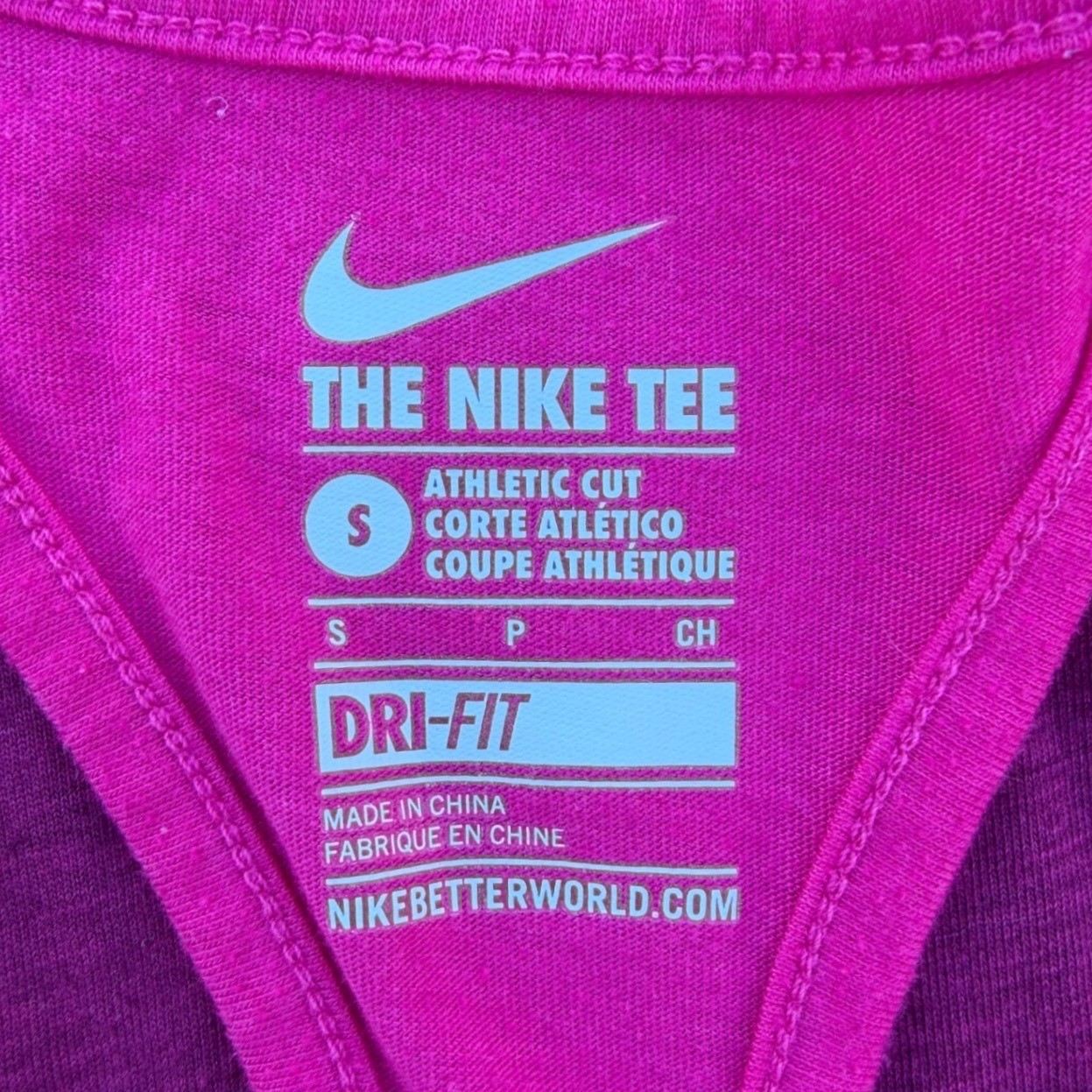 Nike Dri-FIT Running Tank Top Womens Small Pink Magenta Racerback Athletic Cut