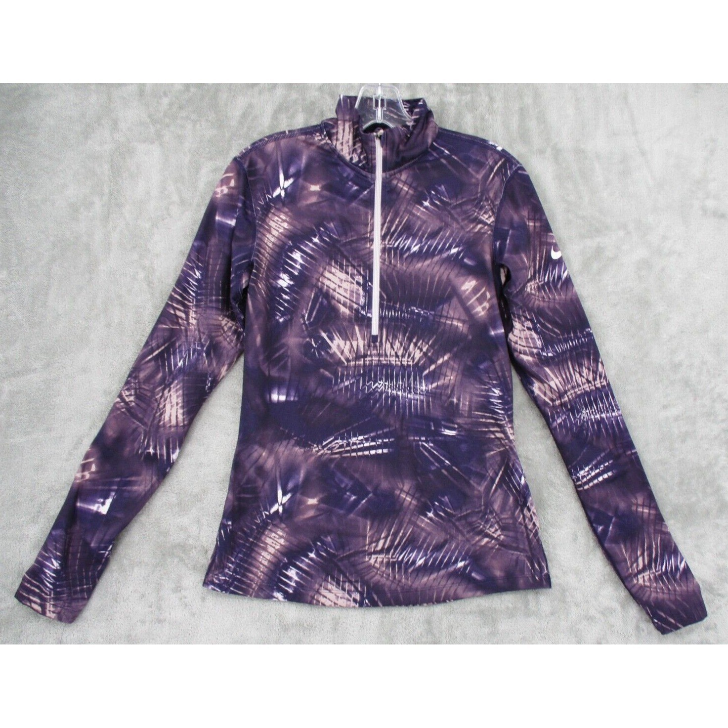 Nike Pro Pullover Womens Medium Dri Fit Fleece Lined Athletic Outdoor Half Zip