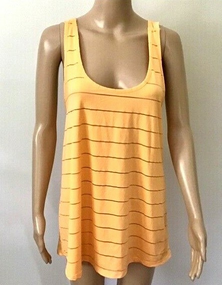 Champion C9 Womens Top Size Medium Orange Ruffle Strap Duo Dry Athleisure Shirt