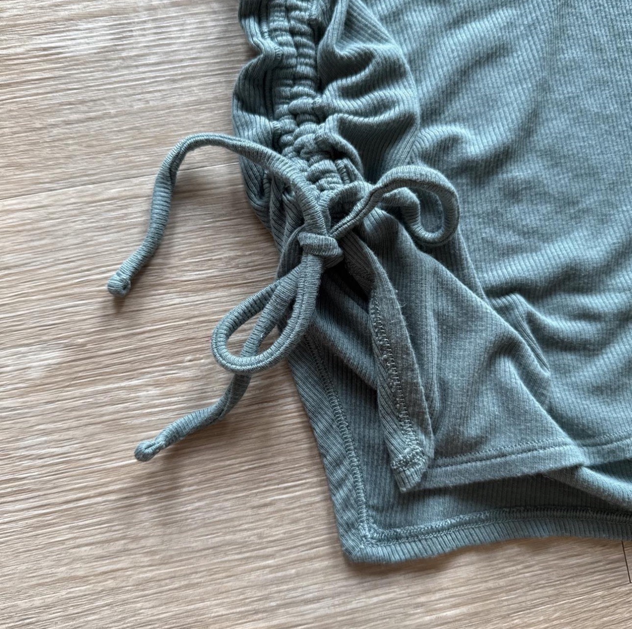 Lululemon Modal Side Cinch Ribbed Crewneck Tshirt – Tidewater Teal