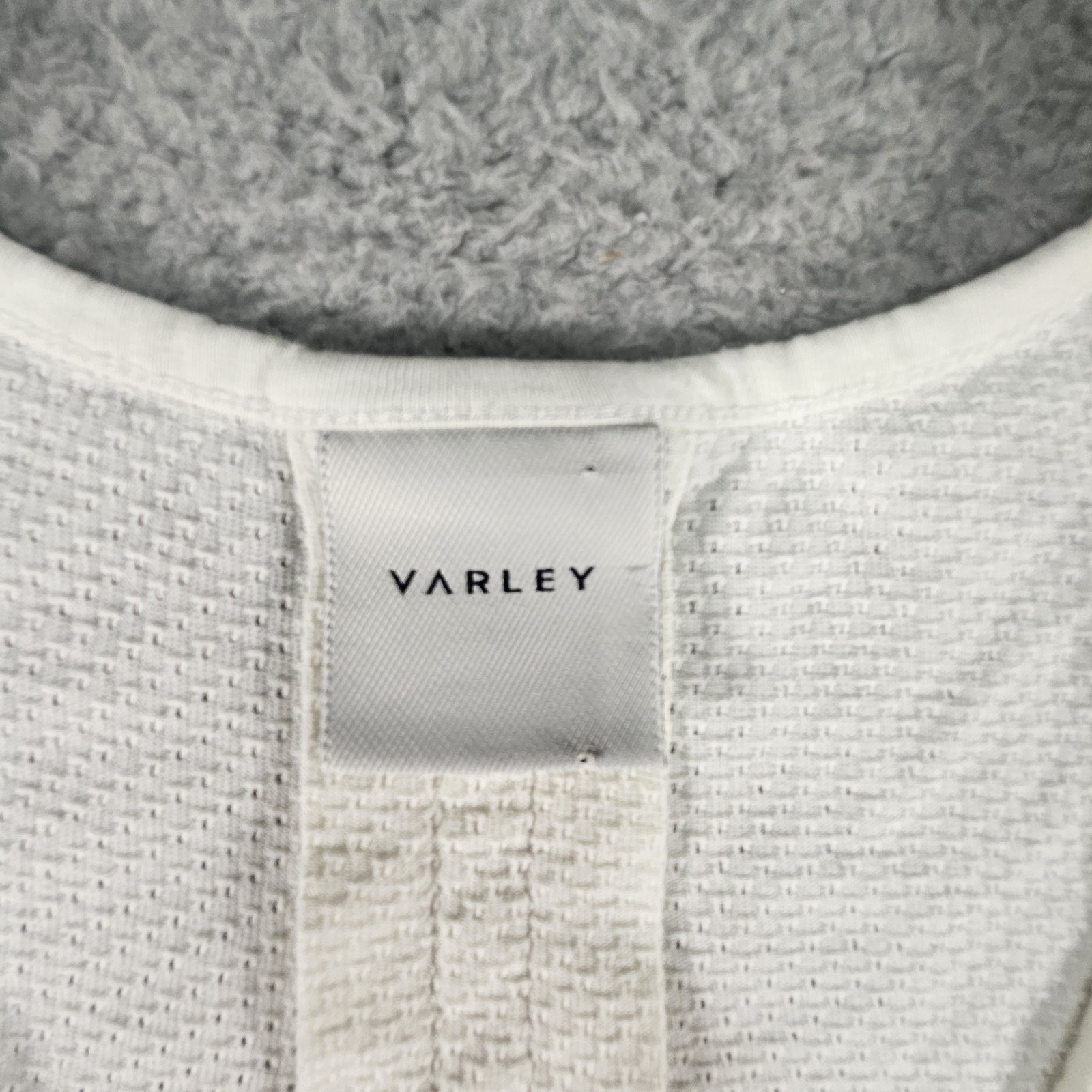 Varley Revolve Perforated Athleisure Active Tank Top Womens M Ivory Performance
