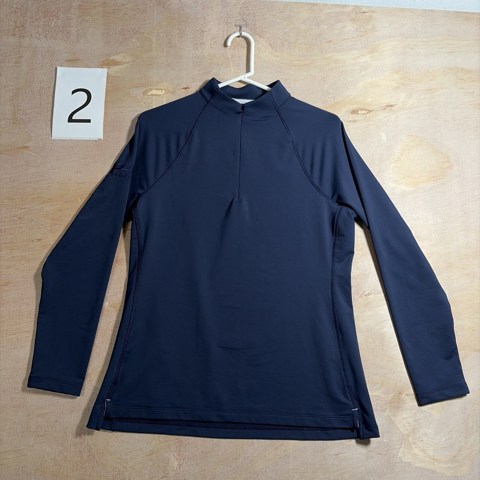 PETER MILLAR Raglan-Sleeve Perth Layer Size Large Blue LE0EK43 Logo UPF 50+