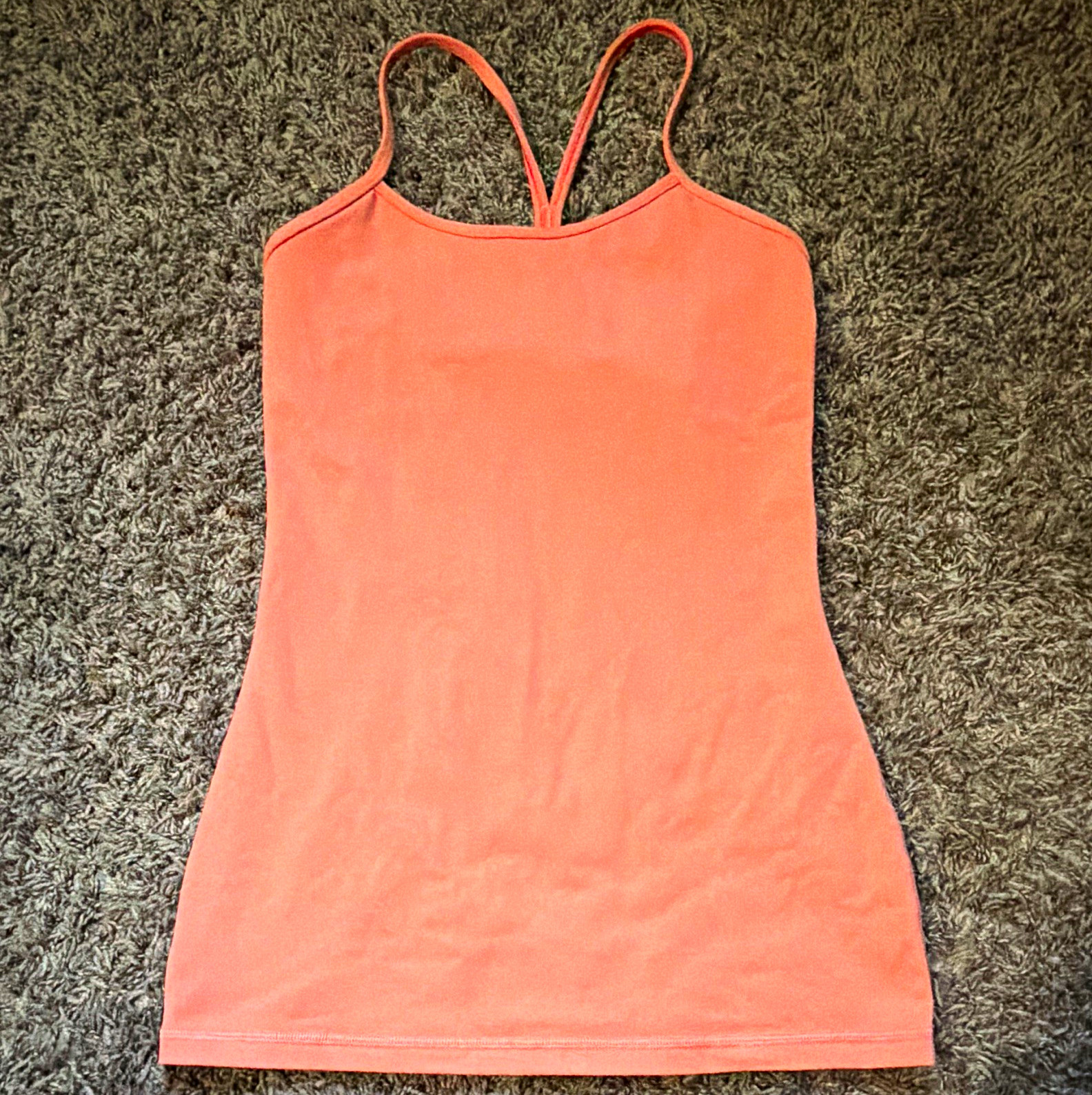 lululemon athletica Peach Racerback Tank Built-In Shelf Bra