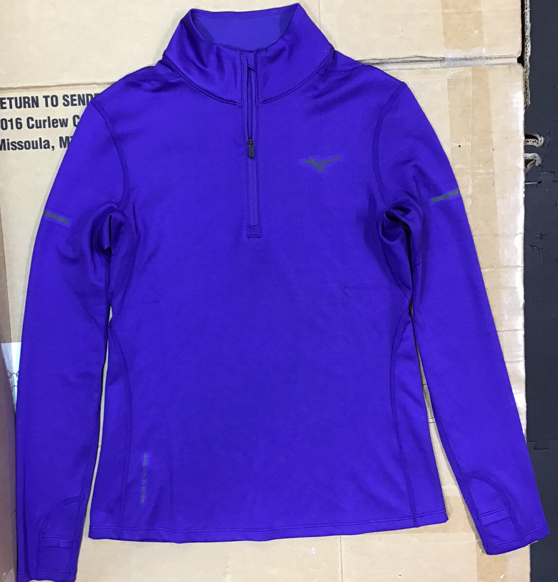 Mizuno Women’s Breath Thermo Deep Blue Long Sleeve Half Zip F19