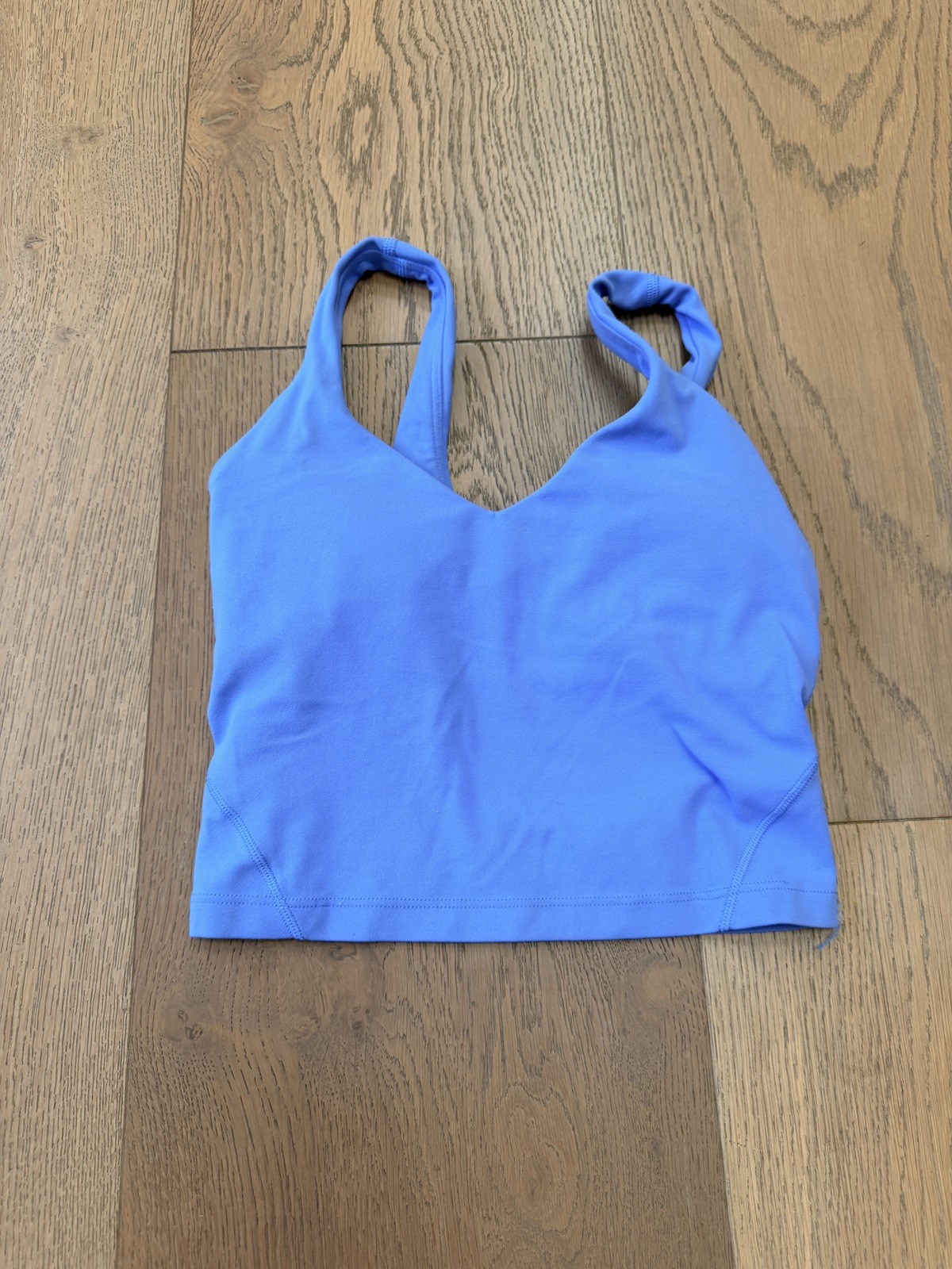 EUC Lululemon Align Tank Top Light Support A/B Cup Blue Sz 0 Cropped