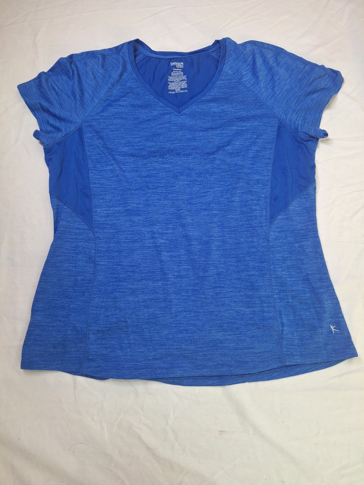 Danskin Now Athletic T-shirt Semi-Fitted DRI MORE Womens XXL (20) Blue New WOT