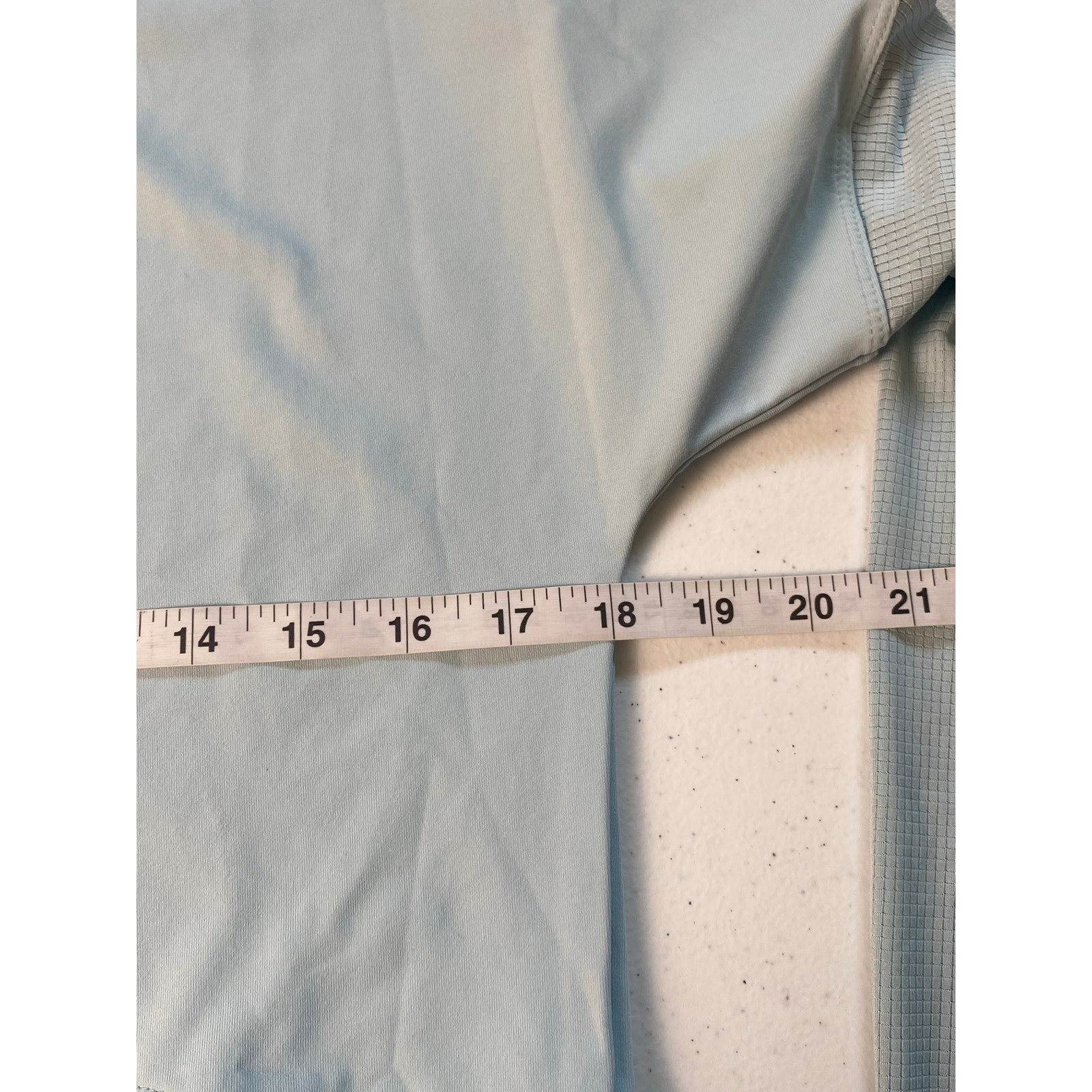 Fabletics Cashel Light Blue Cinch Mixed Mesh Long Sleeve Tee Size Medium NWT